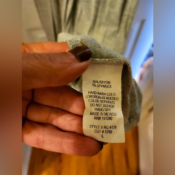 Rolla coster grey dress deep v-neck and draped front skirt L - Picture 5 of 7